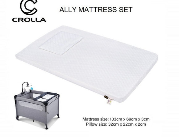 Crolla Ally Medical Grade Mattress & Pillow Set