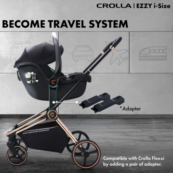 Crolla Flexxi travel System with Ezzy i-Size Combo Bundle