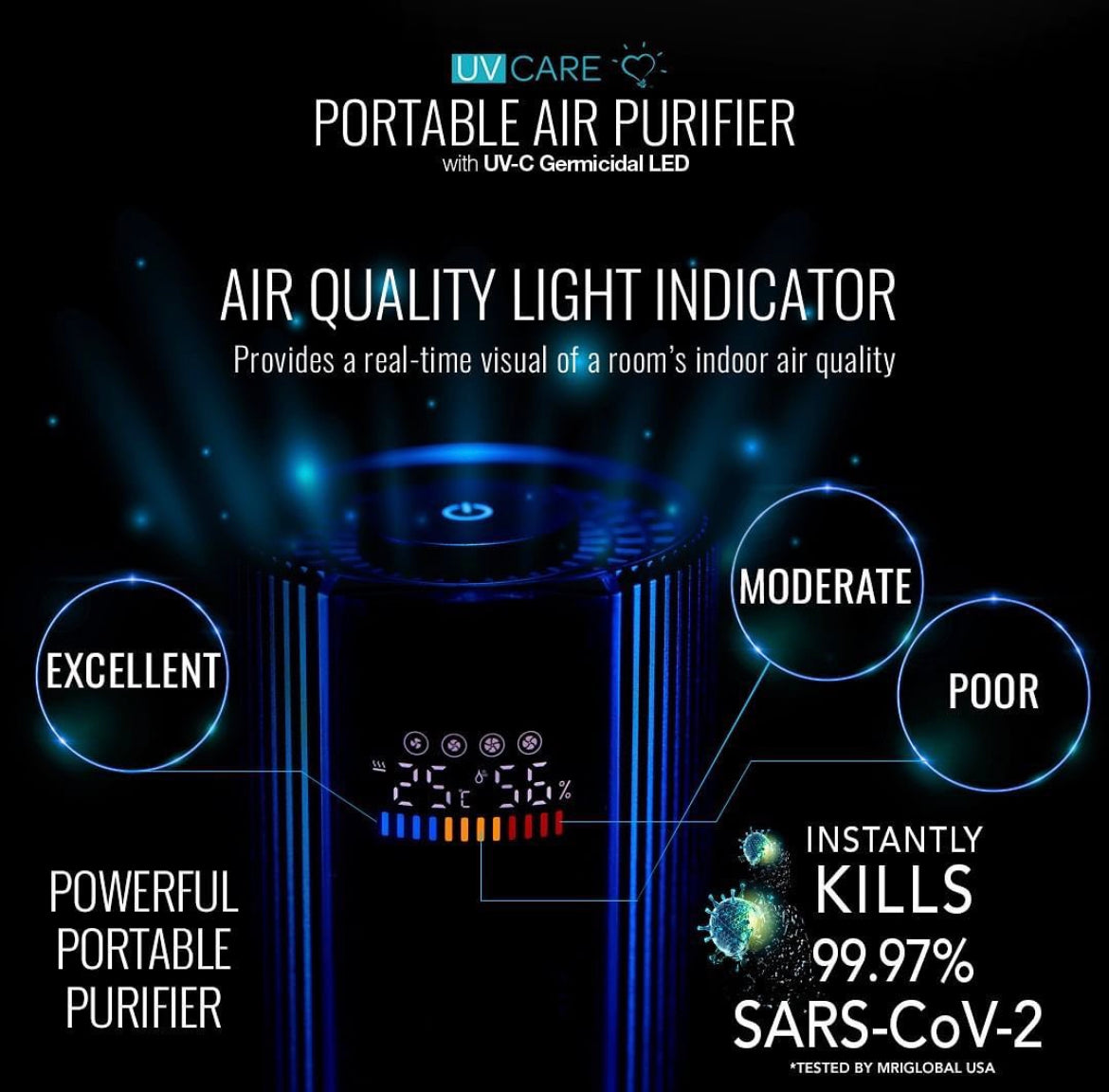 Portable air scrubber on sale with uv light