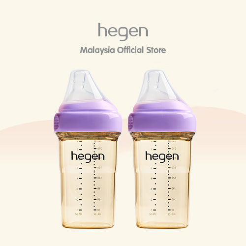 Hegen PCTO 240ml/8oz Colored Feeding Bottle Twin