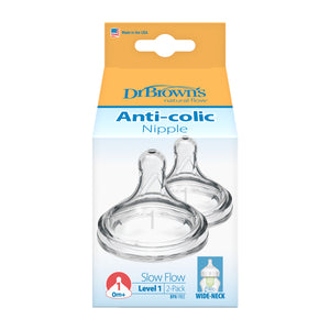 Dr. Brown’s Options+ Wide Neck Teats Replacement (2-pack)