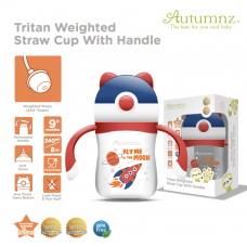 Autumnz Tritan Weighted Straw Cup with Handle 240ml