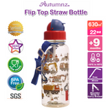 Autumnz Flip Top Straw Bottle 650ml