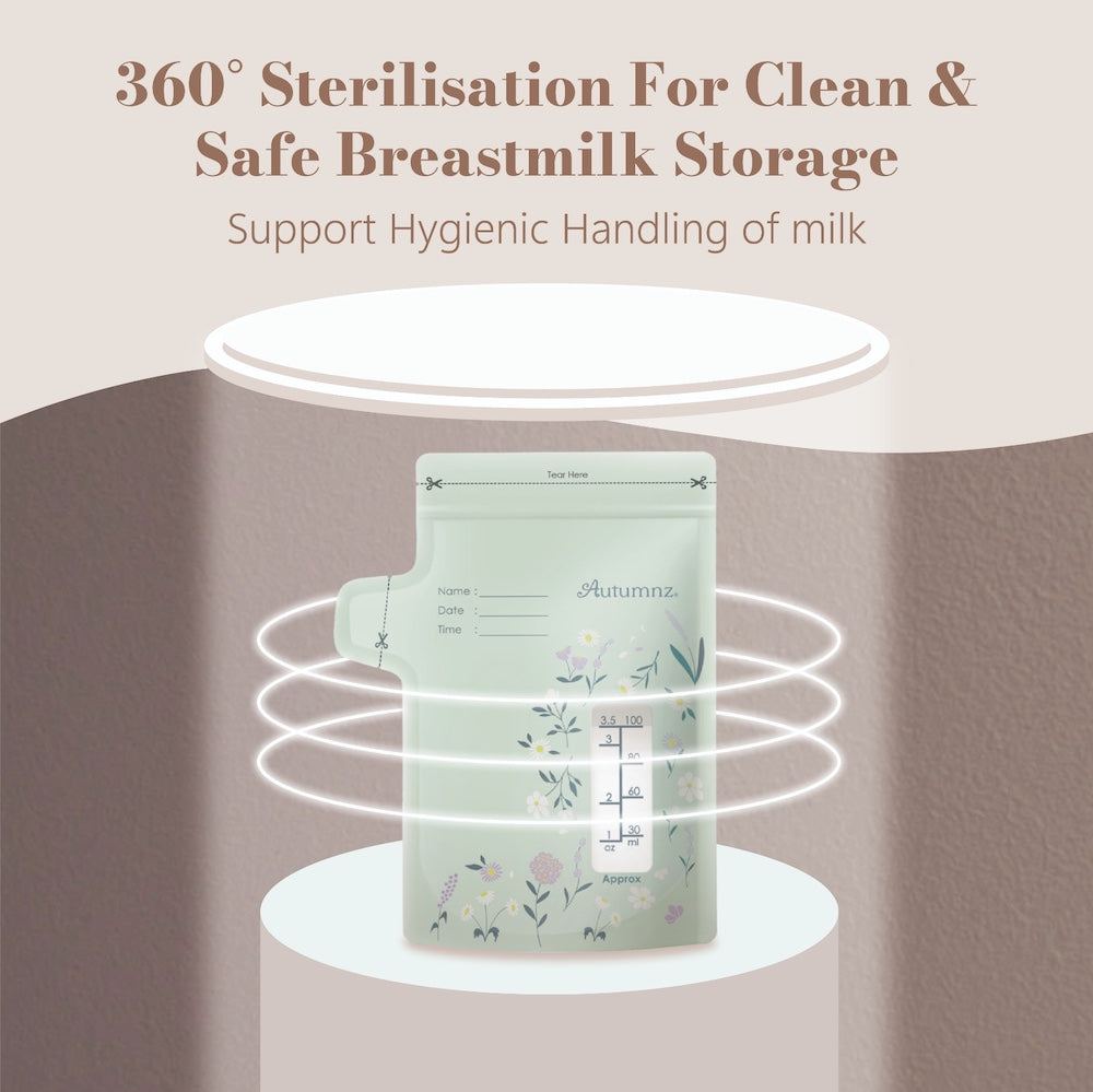 Autumnz Double Ziplock Thermal Sensor Breastmilk Storage Bags ...