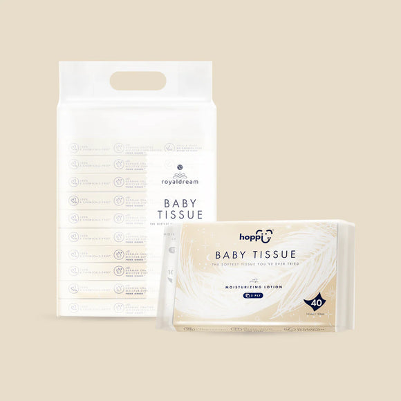 Hoppi Royal Dream Baby Tissue (40 wipes x 10 packs)