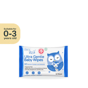 Bzu Bzu Ultra Gentle Fragrance Free Baby Wet Wipes 10s