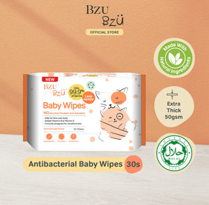 Bzu Bzu Antibacterial Baby Wet Wipes 30s