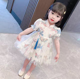 Butterfly Cheongsam White Dress 2-3y
