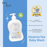 Bzu Bzu Baby Head to Toe Baby Wash (600ml)