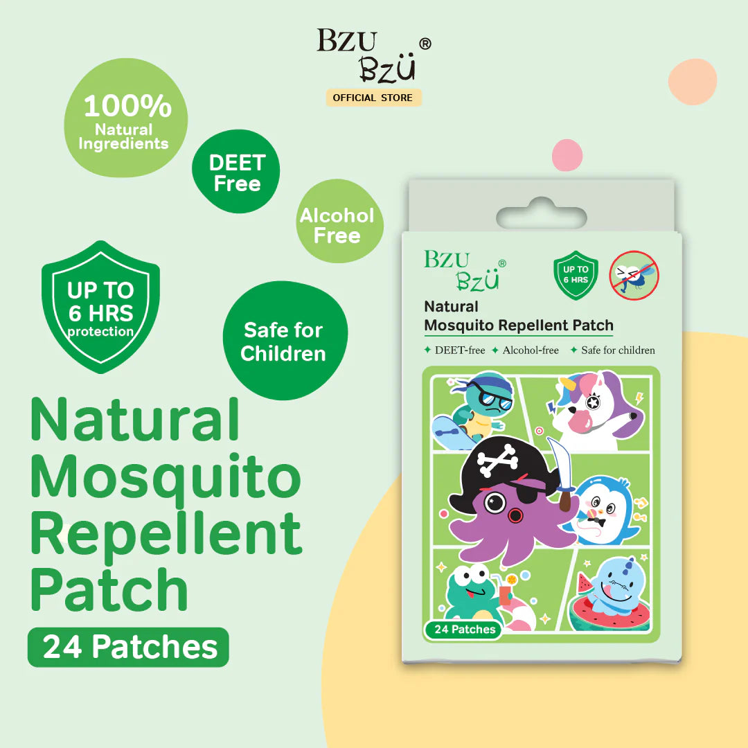 Bzu Bzu Natural Mosquito Repellent Patch 24 pcs – beebeeboo.bn