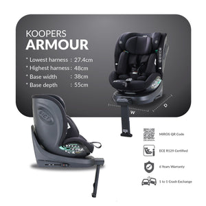 Koopers Armour R129 Isofix 360 Carseat