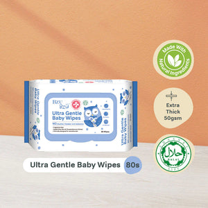 Bzu Bzu Ultra Gentle Fragrance Free Baby Wet Wipes 2x80s