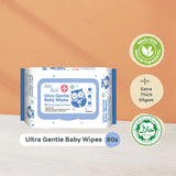 Bzu Bzu Ultra Gentle Fragrance Free Baby Wet Wipes 2x80s