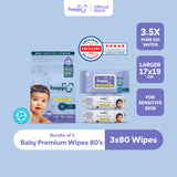 Hoppi Premium Wet Wipes (80’s x 3)