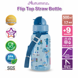 Autumnz Flip Top Straw Bottle 500ml
