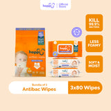 Hoppi [Carton] Antibacterial Wipes (80’s x 3)
