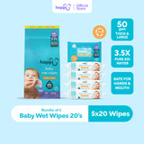 Hoppi [Carton] Water Wet Wipes (20’s x 5)