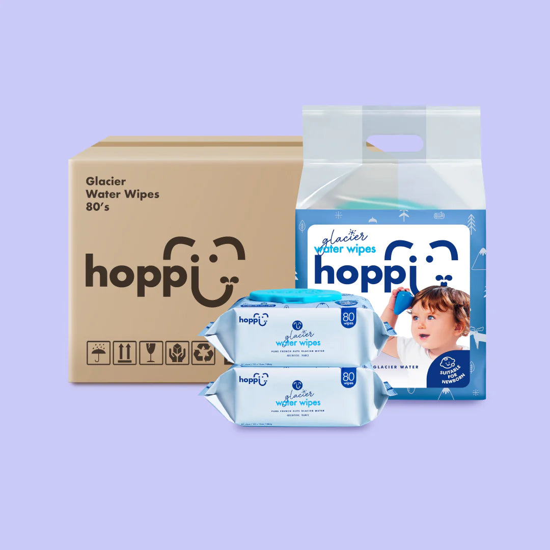 Hoppi [Carton] Glacier Wipes (80’s x 2) – beebeeboo.bn