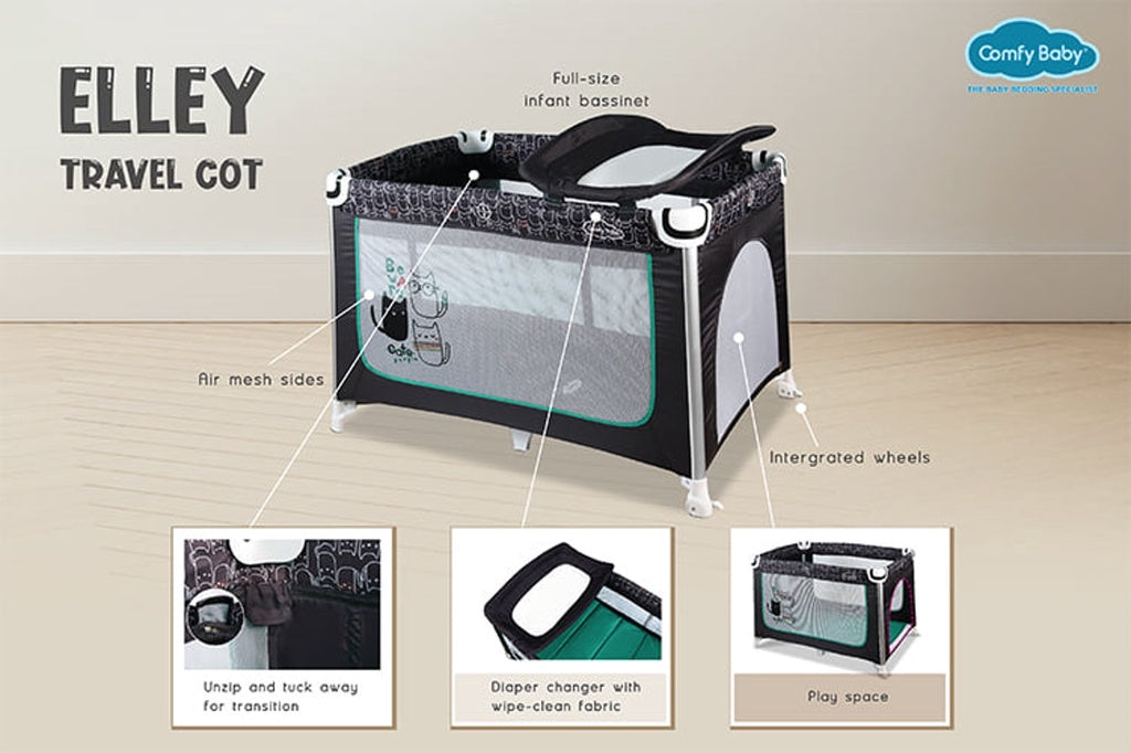 Comfy Baby Travel Cot Elley – beebeeboo.bn