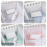Comfy Living Luca Baby Cot with 6 in 1 Bedding Set Combo Bundle