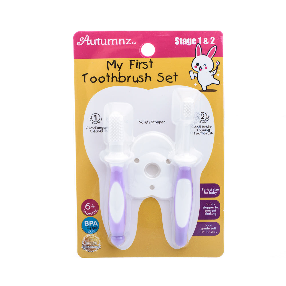 Autumnz My First Toothbrush Set Stage 1 & 2 – beebeeboo.bn