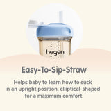 Hegen PPSU 8 Oz Slow Flow Straw Bottle