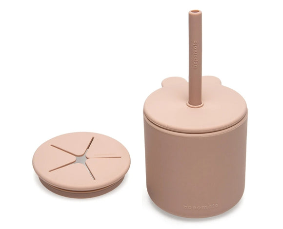 Bopomofo Bunny Silicone Cup Straw with Snack Lid