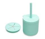 Bopomofo Bear Silicone Cup Straw with Snack Lid
