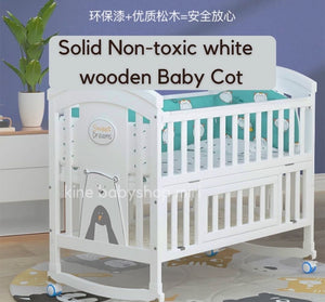 PREORDER White Extendable Multifunction Babycot Bundle
