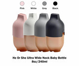 HEORSHE Ultra Wide Neck Baby Bottle F flow (8oz/240ml)